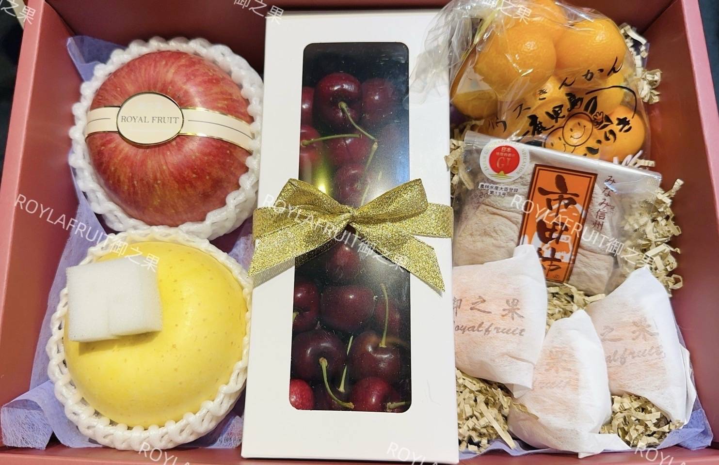 11-5青森蜜蘋果+牛奶蘋果+紐西蘭櫻桃+鹿兒島金桔+日本市田柿+日本小柑橘