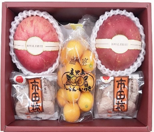 4-1青森蜜蘋果+市田柿+鹿兒島金桔