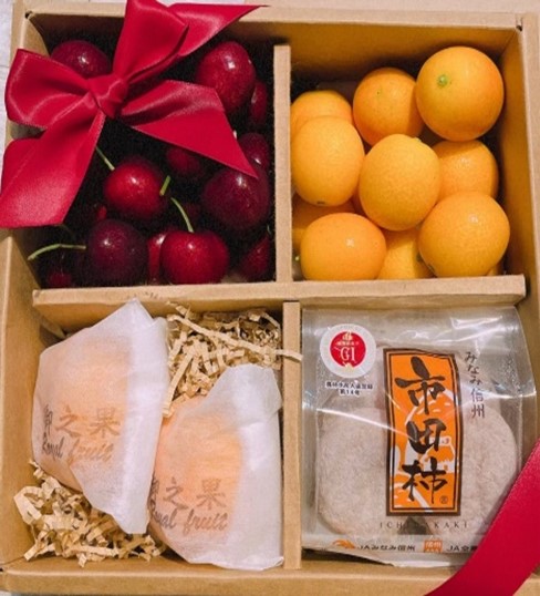 6-5紐西蘭櫻桃+鹿兒島金桔+日本小柑橘+市田柿